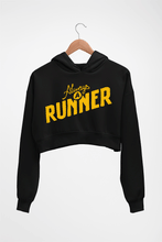 Load image into Gallery viewer, Runner Running Crop HOODIE FOR WOMEN-Black-Ektarfa.online
