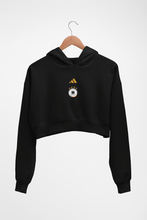 Load image into Gallery viewer, Germany Football Crop HOODIE FOR WOMEN-Black-Ektarfa.online
