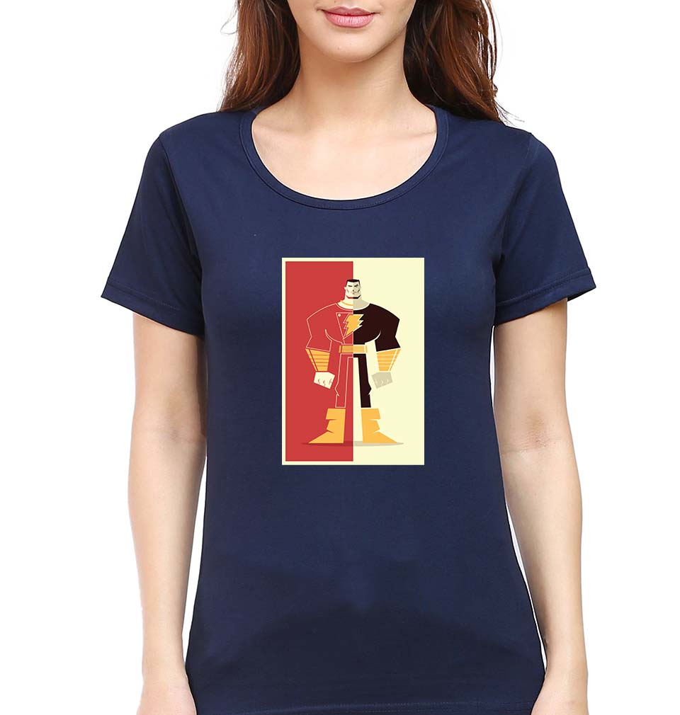 Black Adam T-Shirt for Women-Navy Blue-Ektarfa.online