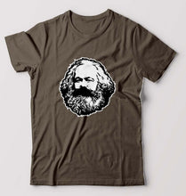 Load image into Gallery viewer, Karl Marx T-Shirt for Men-Olive Green-Ektarfa.online

