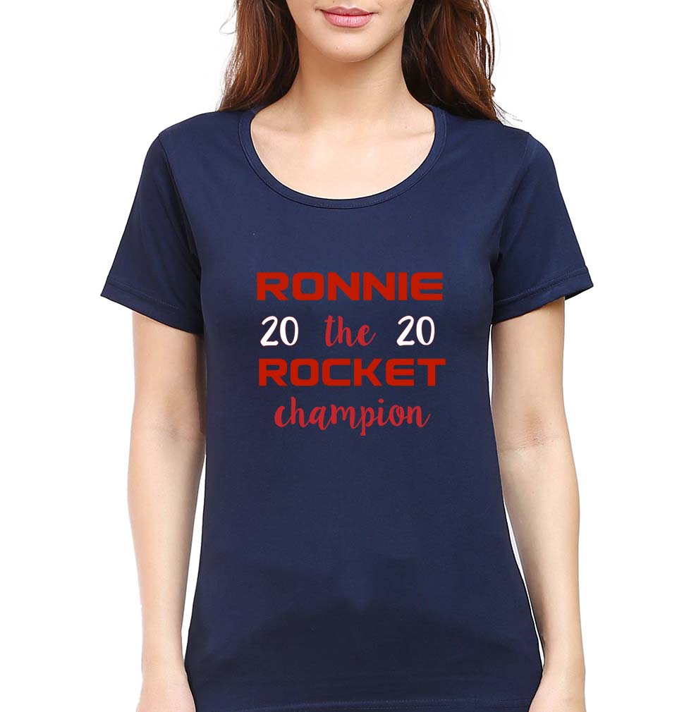 Ronnie O'Sullivan Snooker T-Shirt for Women-Navy Blue-Ektarfa.online