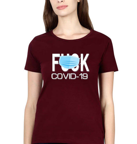 Covid 19 T-Shirt for Women-Maroon-Ektarfa.online