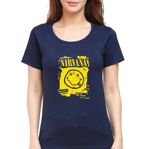 Nirvana T-Shirt for Women-Navy Blue-Ektarfa.online