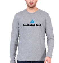 Load image into Gallery viewer, Allahabad Bank Full Sleeves T-Shirt for Men-Grey Melange-Ektarfa.online
