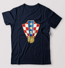 Load image into Gallery viewer, Croatia Football T-Shirt for Men-Navy Blue-Ektarfa.online
