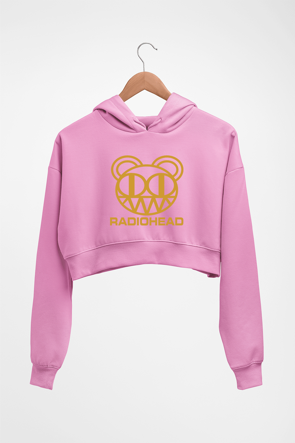 Radiohead Crop HOODIE FOR WOMEN-Light Baby Pink-Ektarfa.online