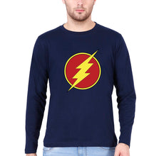 Load image into Gallery viewer, Flash Superhero Full Sleeves T-Shirt for Men-Navy Blue-Ektarfa.online
