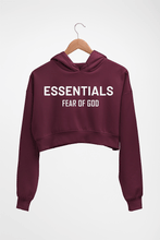 Load image into Gallery viewer, Fear Of God Crop HOODIE FOR WOMEN-Maroon-Ektarfa.online
