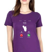 Load image into Gallery viewer, Goa Calling T-Shirt for Women-Purple-Ektarfa.online
