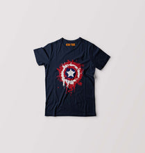 Load image into Gallery viewer, Captain America Shield Kids T-Shirt for Boy/Girl-Navy Blue-Ektarfa.online

