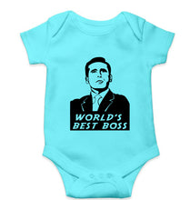 Load image into Gallery viewer, Michael Scott Best Boss Kids Romper For Baby Boy/Girl-Sky Blue-Ektarfa.online
