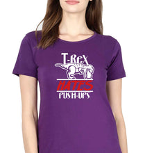 Load image into Gallery viewer, T-Rex Gym Funny T-Shirt for Women-Purple-Ektarfa.online
