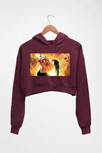 Load image into Gallery viewer, Black Adam Crop HOODIE FOR WOMEN-Maroon-Ektarfa.online
