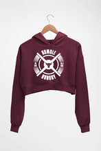 Load image into Gallery viewer, Humble Hungry Gym Crop HOODIE FOR WOMEN-Maroon-Ektarfa.online
