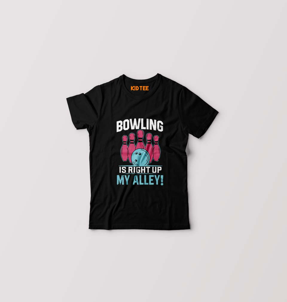 Bowling T-Shirt for Boy/Girl-Black-Ektarfa.online