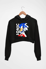 Load image into Gallery viewer, Sonic Crop HOODIE FOR WOMEN-Black-Ektarfa.online

