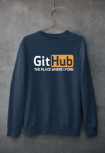 Load image into Gallery viewer, GitHub Unisex Sweatshirt for Men/Women-Navy Blue-Ektarfa.online
