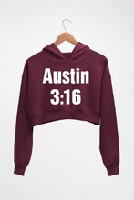 Load image into Gallery viewer, Stone Cold Steve Austin (WWE) Crop HOODIE FOR WOMEN-Maroon-Ektarfa.online
