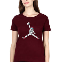 Load image into Gallery viewer, Jorden Space Dunk T-Shirt for Women-Maroon-Ektarfa.online
