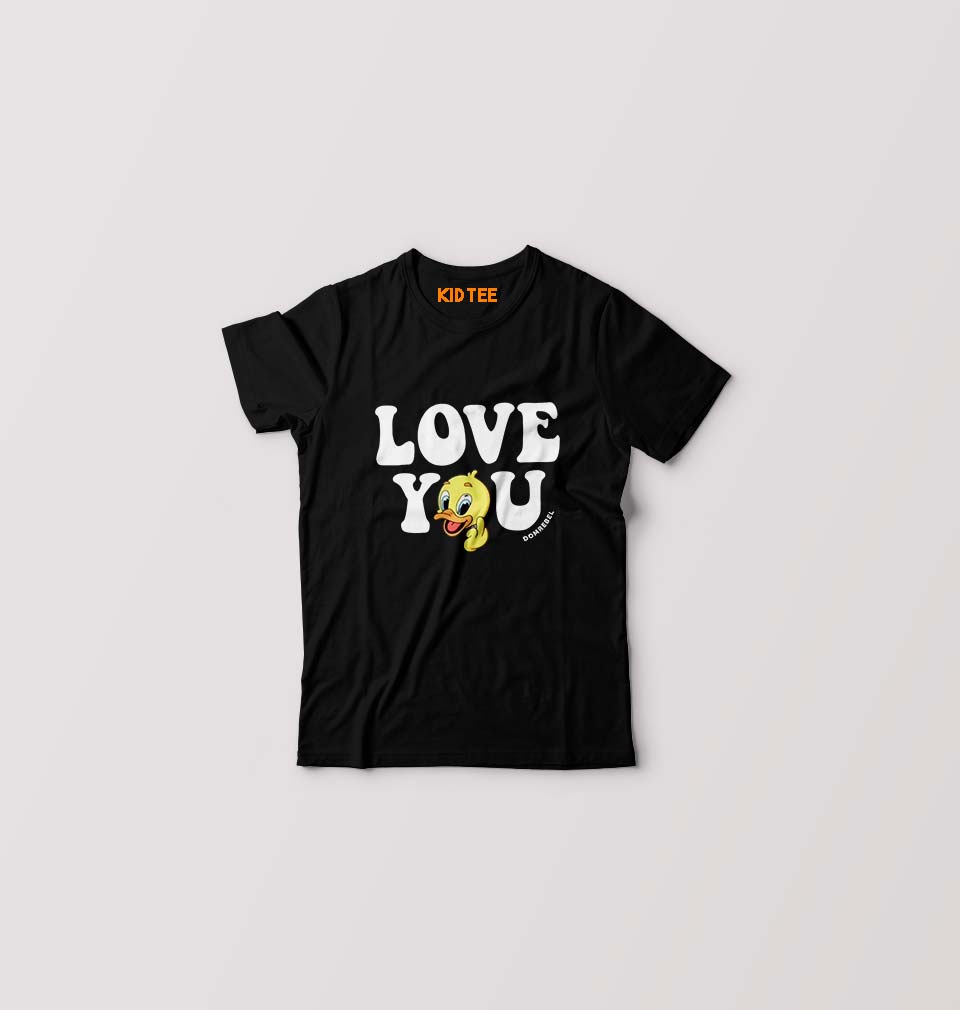 Domrebel Duck Kids T-Shirt for Boy/Girl-Black-Ektarfa.online