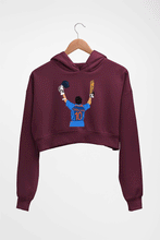 Load image into Gallery viewer, Sachin Tendulkar Crop HOODIE FOR WOMEN-Maroon-Ektarfa.online
