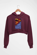 Load image into Gallery viewer, Superman Superhero Crop HOODIE FOR WOMEN-Maroon-Ektarfa.online
