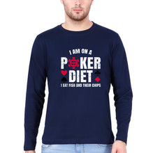 Load image into Gallery viewer, Poker Full Sleeves T-Shirt for Men-Navy Blue-Ektarfa.online
