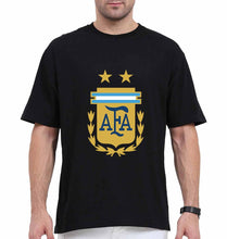Load image into Gallery viewer, Argentina Football Oversized T-Shirt for Men-Black-Ektarfa.online
