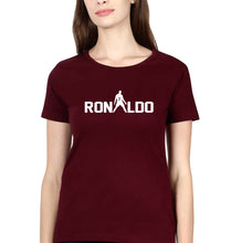 Load image into Gallery viewer, Cristiano Ronaldo CR7 T-Shirt for Women-Maroon-Ektarfa.online
