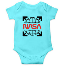 Load image into Gallery viewer, Nasa White Off Kids Romper For Baby Boy/Girl-0-5 Months(18 Inches)-Sky Blue-Ektarfa.online
