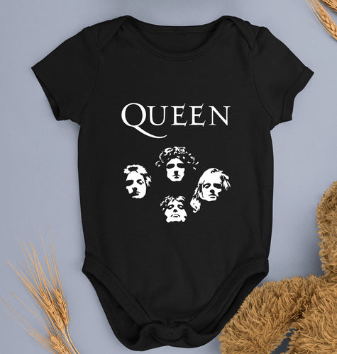 Queen Rock Band Kids Romper For Baby Boy/Girl-0-5 Months(18 Inches)-Black-Ektarfa.online