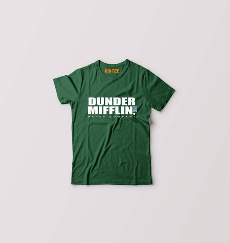 Dunder Mifflin Kids T-Shirt for Boy/Girl-Dark Green-Ektarfa.online