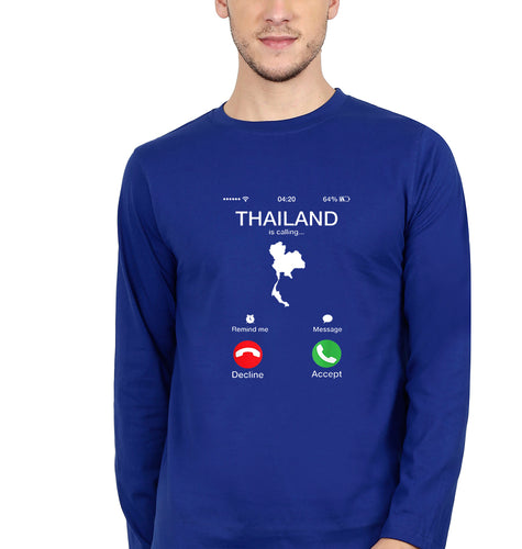 Thailand Calling Full Sleeves T-Shirt for Men-Royal Blue-Ektarfa.online