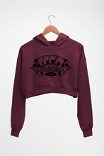 Load image into Gallery viewer, Poker Crop HOODIE FOR WOMEN-Maroon-Ektarfa.online
