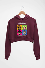 Load image into Gallery viewer, Black Eyed Peas Crop HOODIE FOR WOMEN-Maroon-Ektarfa.online
