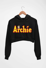 Load image into Gallery viewer, Archie Crop HOODIE FOR WOMEN-Black-Ektarfa.online
