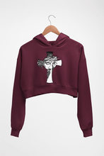 Load image into Gallery viewer, Jesus Crop HOODIE FOR WOMEN-Maroon-Ektarfa.online
