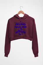 Load image into Gallery viewer, Erling Haaland Crop HOODIE FOR WOMEN-Maroon-Ektarfa.online
