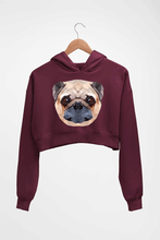 Load image into Gallery viewer, Pug Dog Crop HOODIE FOR WOMEN-Maroon-Ektarfa.online
