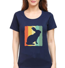 Load image into Gallery viewer, Rabbit Bunny T-Shirt for Women-Navy Blue-Ektarfa.online
