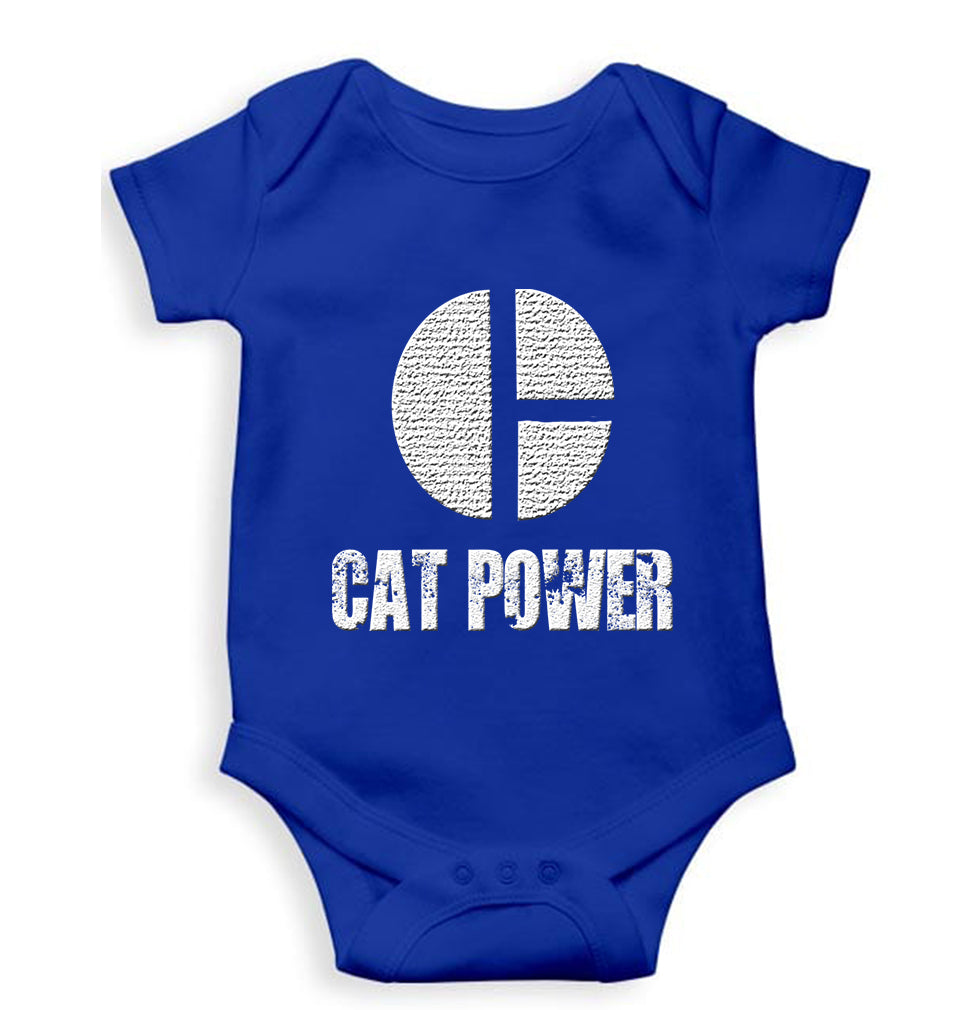 Cat Power Kids Romper For Baby Boy/Girl-Royal Blue-Ektarfa.online