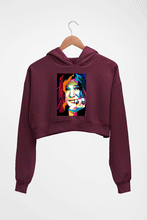 Load image into Gallery viewer, Janis Joplin Crop HOODIE FOR WOMEN-Maroon-Ektarfa.online
