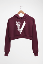 Load image into Gallery viewer, Vikings Crop HOODIE FOR WOMEN-Maroon-Ektarfa.online
