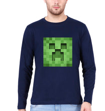 Load image into Gallery viewer, Minecraft Full Sleeves T-Shirt for Men-Navy Blue-Ektarfa.online
