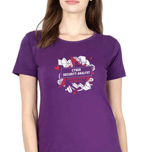 Load image into Gallery viewer, Cyber Security T-Shirt for Women-Purple-Ektarfa.online
