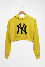 Load image into Gallery viewer, New York Yankees Crop HOODIE FOR WOMEN-Mustard Yellow-Ektarfa.online
