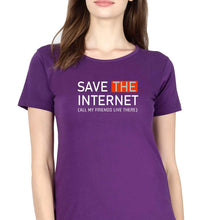 Load image into Gallery viewer, Internet Funny T-Shirt for Women-Purple-Ektarfa.online
