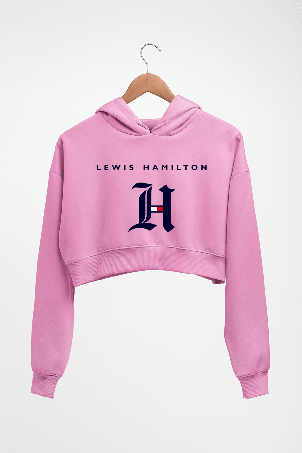 Lewis Hamilton F1 Crop HOODIE FOR WOMEN-Light Baby Pink-Ektarfa.online