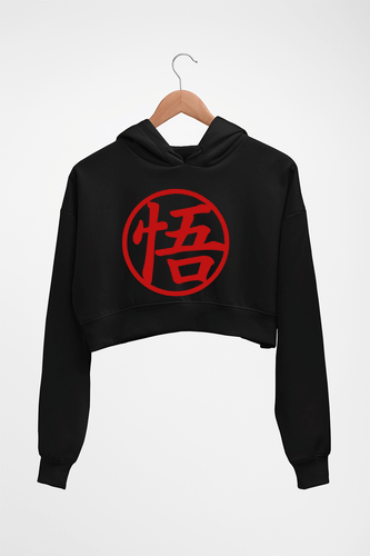 Goku Crop HOODIE FOR WOMEN-Black-Ektarfa.online