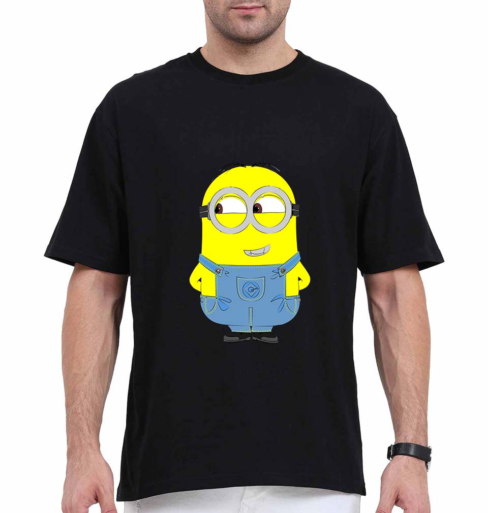 Minion Oversized T-Shirt for Men-Black-Ektarfa.online